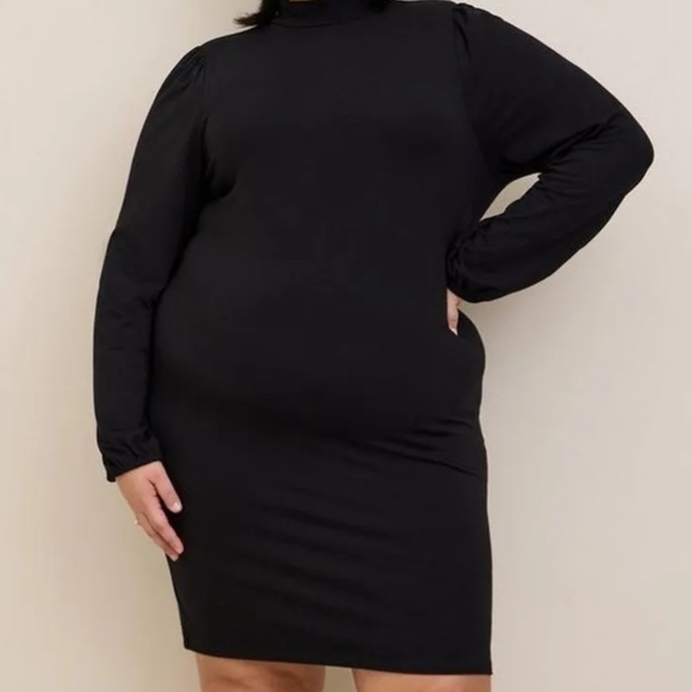 🆕 NWT Women’s Torrid Black Super Soft Bodycon Longsleeve Dress 3 3X XXXL 22 24